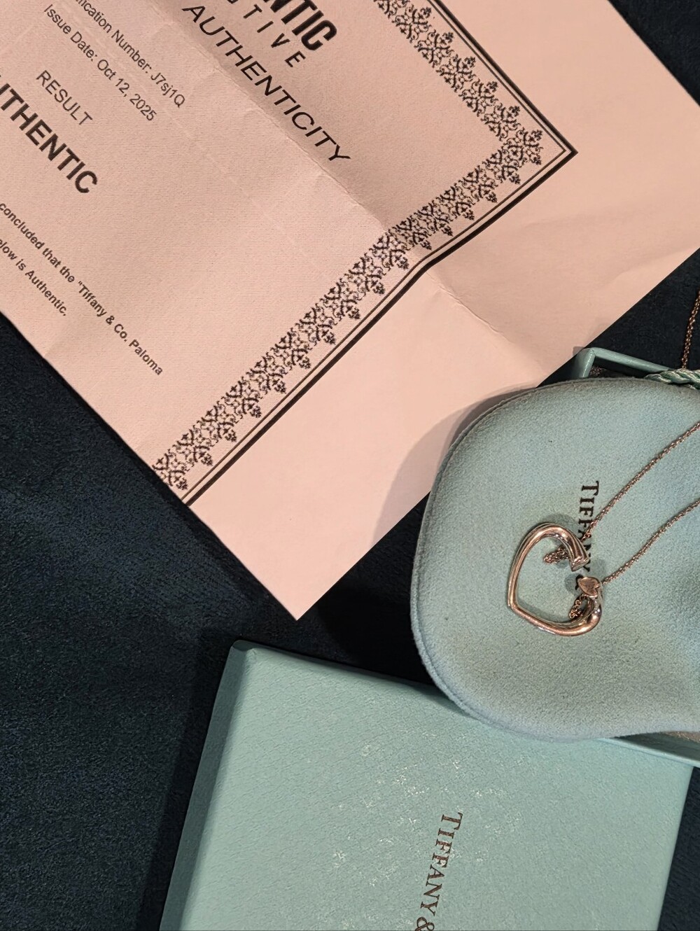 RARE Tiffany & Co Paloma Picasso Tenderness Heart Necklace .925 Sterling Silver - Picture 14 of 14
